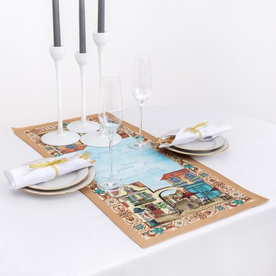 Дорожка на стол Этель «Италия» 30х70 см, 100% хлопок, саржа 190 гр/м2