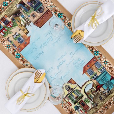 Дорожка на стол Этель «Италия» 30х70 см, 100% хлопок, саржа 190 гр/м2