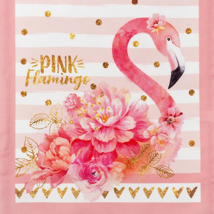 Дорожка на стол Этель «Фламинго» 30х70 см, 100% хлопок, саржа 190 гр/м2 - фото 1906973672