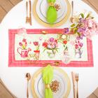 Дорожка на стол «Этель. Тюльпаны» 30×70 см, 100% хлопок, саржа 190 г/м², розовая - Фото 2