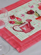 Дорожка на стол «Этель. Тюльпаны» 30×70 см, 100% хлопок, саржа 190 г/м², розовая - Фото 5