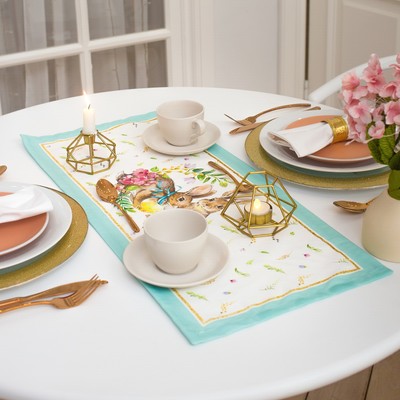 Дорожка на стол Этель «Счастливая Пасха» 30×70 см, 100% хлопок, саржа 190 г/м²