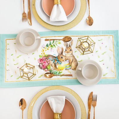Дорожка на стол Этель «Счастливая Пасха» 30×70 см, 100% хлопок, саржа 190 г/м²