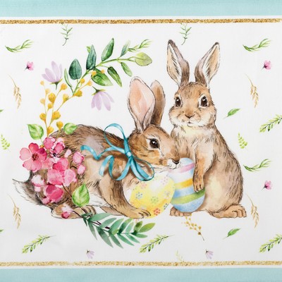 Дорожка на стол Этель «Счастливая Пасха» 30×70 см, 100% хлопок, саржа 190 г/м²