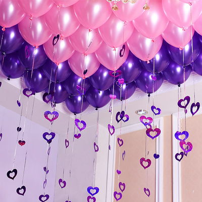 Гирлянда на шар «Сердечки», набор 100 шт., цвет фиолетовый