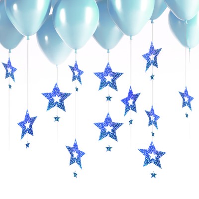 Гирлянда на шар «Звёзды», набор 100 шт., цвет синий