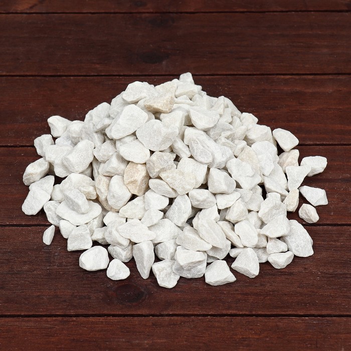 Мраморная крошка 10 - 20 мм, 10 кг, белая - Фото 1