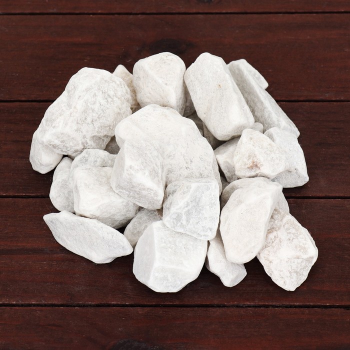 Мраморная крошка 20 - 40 мм, 10 кг, белая - Фото 1