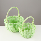 Набор корзин, 2 шт, 24×13×26 см, 19×11×22 см, ива - Фото 1