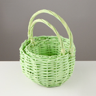 Набор корзин, 2 шт, 24×13×26 см, 19×11×22 см, ива - Фото 2