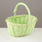 Корзина плетёная, зелёная, 18×15×9 см, ива - Фото 1