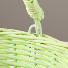 Корзина плетёная, зелёная, 18×15×9 см, ива - Фото 3