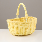Корзина плетёная, жёлтая, 18×15×9 см, ива - Фото 1