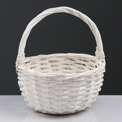 Корзина плетёная, 20×20×10/23 см, ива