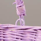 Корзина плетёная, сиреневая, 18×15×9 см, ива - Фото 3