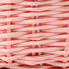 Корзина плетёная для хранения, 18×15×9 см, ручка h=9 см, ива, розовая - Фото 6