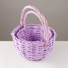 Набор корзин, 2 шт, 24×13×26 см, 19×11×22 см, ива - Фото 2