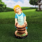 Садовая фигура "Девочка с корзинкой", разноцветная, гипс, 38 см, микс - Фото 7