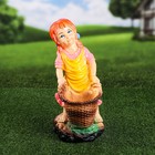 Садовая фигура "Девочка с корзинкой", разноцветная, гипс, 38 см, микс - Фото 10