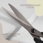 Ножницы портновские, скошенное лезвие, 7,4", 19 см, цвет чёрный - фото 10054172