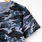 Футболка мужская камуфляж, цвет синий, размер 3XL - Фото 3