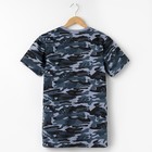 Футболка мужская камуфляж, цвет синий, размер 3XL - Фото 4