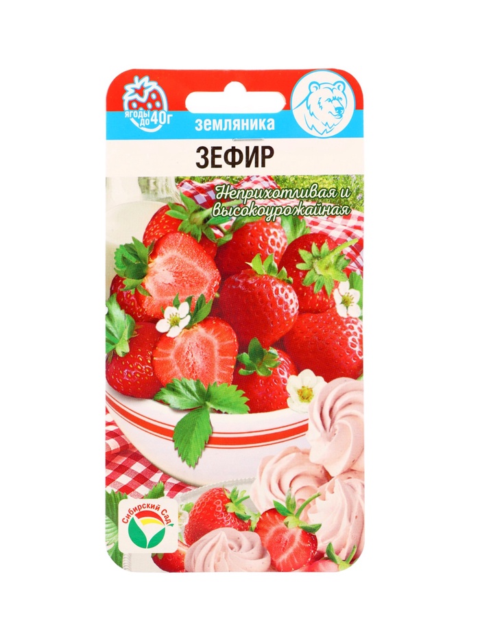 Семена Земляника «Зефир», 10 шт., «Сибирский сад» - Фото 1