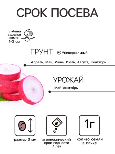 Семена Редис «Селеста» F1, 1 г, «Престиж семена»