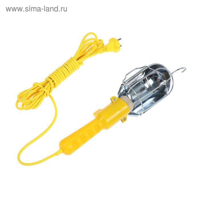 Светильник переносной TUNDRA с выключателем под лампу E27, 5 метров, желтый - Фото 1