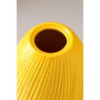 Ваза керамическая "Евро", настольная, жёлтая, 22 см - Фото 3
