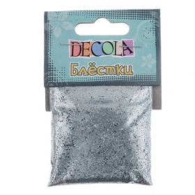 Декор блёстки ЗХК Decola 0.2 мм, 20 г, серебро 4105353