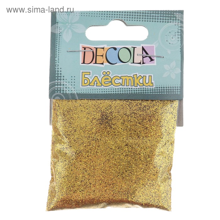 Декор блёстки ЗХК Decola 0.1 мм, 20 г, золото - Фото 1