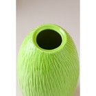 Ваза керамическая "Евро", настольная, зелёная, 22 см - Фото 3