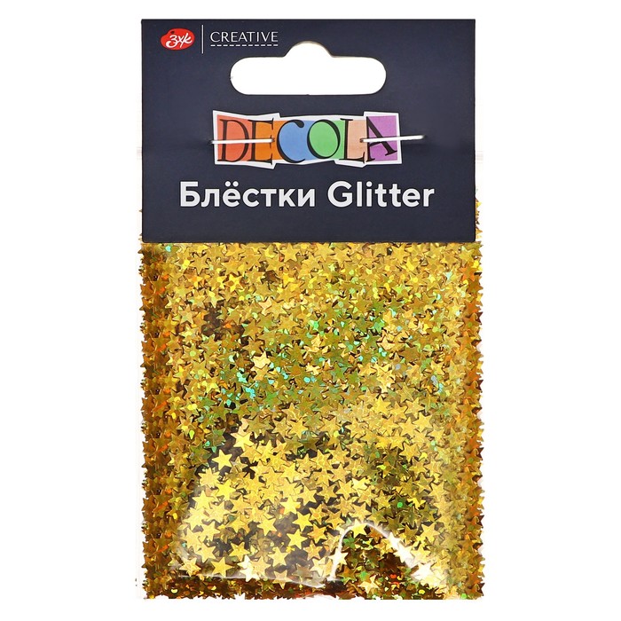 Декор блёстки ЗХК Decola 0.4 мм, 20 г, золото майя радужное - Фото 1