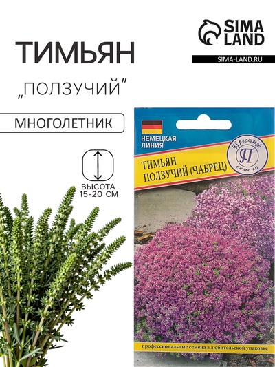 Семена Тимьян ползучий, чабрец, 0.05 г, «Престиж семена»