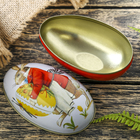 Шкатулка металл яйцо "Кролик с яйцом" 11,3х6,7х6 см - Фото 3