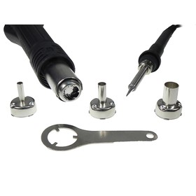

Паяльная станция LUKEY 852D+FAN, вентиляторная, цифровая, 750 Вт, 100-480°С, фен/паяльник