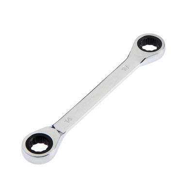 Ключ накидной трещоточный ТУНДРА, CrV, полированный, 72 зуба, 14×15 мм