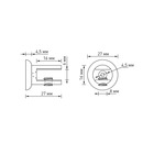 Полкодержатель, для полки до 6 мм, цвет хром (комплект 4 шт) - фото 21823619