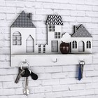 Ключница настенная с полкой «Домики» - Фото 2