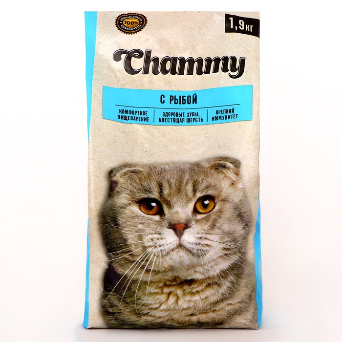 Сухой корм Chammy для кошек, рыба, 1.9 кг - Фото 1