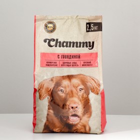 Сухой корм Chammy для собак мелких пород, говядина, 2,5 кг