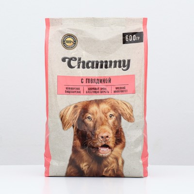 Сухой корм Chammy для собак мелких пород, говядина, 600 г