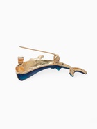 Брошь «Кит», синяя в золоте - Фото 3