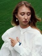 Брошь «Кит», синяя в золоте - Фото 6