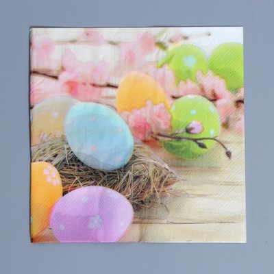 Салфетки бумажные «Пасхальные яйца», набор 20 шт., 33х33 см