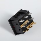 Выключатель 3 клавишный, с подсветкой, красный, пластик - Фото 2