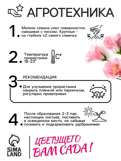 Семена цветов Эустома «Супер Мэджик», F1, смесь, 8 шт., DARIT, «Агроуспех»