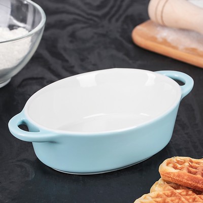 Форма для запекания из жаропрочной керамики Доляна «Долли», 18,5×11×4,5 см, цвет голубой