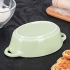 Форма для запекания из жаропрочной керамики Доляна "Долли", 18,5×11×4,5 см цвет зелёный - Фото 4